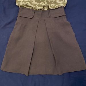 Gray wool Milly mini skirt